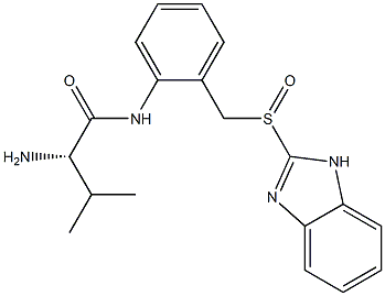 2-[[2-[L-Val-Amino]benzyl]sulfinyl]-1H-benzimidazole Structure