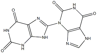 3-[(1,2,3,6-テトラヒドロ-2,6-ジオキソ-9H-プリン)-8-イル]-7H-プリン-2,6(1H,3H)-ジオン 化学構造式