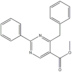 2-Phenyl-4-benzylpyrimidine-5-carboxylic acid methyl ester Structure