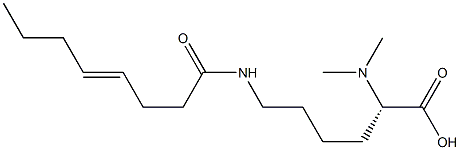 N6-(4-Octenoyl)-N2,N2-dimethyllysine Struktur