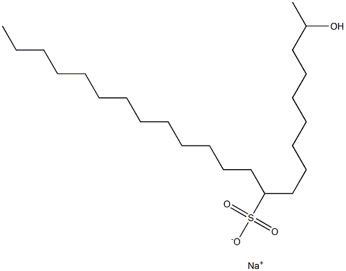 2-Hydroxytricosane-10-sulfonic acid sodium salt Structure