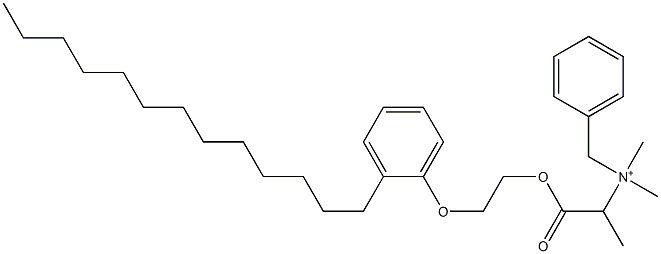 N,N-Dimethyl-N-benzyl-N-[1-[[2-(2-tridecylphenyloxy)ethyl]oxycarbonyl]ethyl]aminium Structure