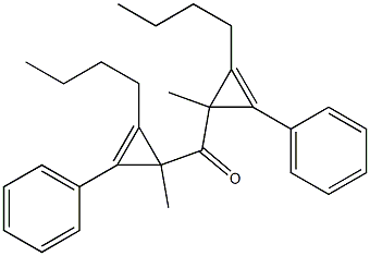 Phenyl(1-methyl-2-butyl-2-cyclopropenyl) ketone,,结构式