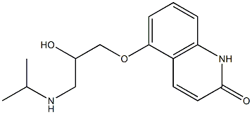 5-(3-イソプロピルアミノ-2-ヒドロキシプロポキシ)キノリン-2(1H)-オン 化学構造式