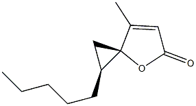 (2R,2'S)-3-Methyl-2'-pentylspiro[furan-2(5H),1'-cyclopropan]-5-one Struktur