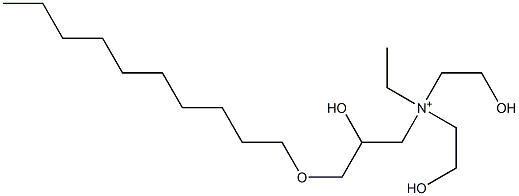 3-(Decyloxy)-N-ethyl-2-hydroxy-N,N-bis(2-hydroxyethyl)-1-propanaminium Structure