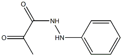 1-[2-(フェニル)ヒドラジノ]-1,2-プロパンジオン 化学構造式