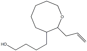 2-アリル-3-(4-ヒドロキシブチル)オキソカン 化学構造式