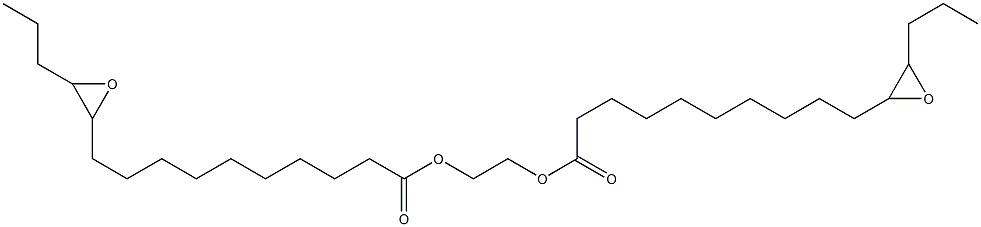 Bis(11,12-epoxypentadecanoic acid)1,2-ethanediyl ester,,结构式