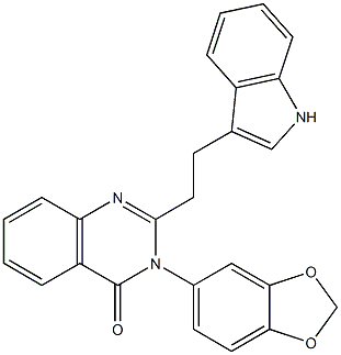 2-[2-(1H-Indol-3-yl)ethyl]-3-(3,4-methylenedioxyphenyl)quinazolin-4(3H)-one Structure