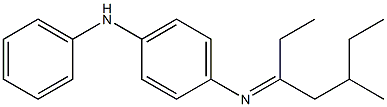 N-(1-エチル-3-メチルペンチリデン)-N'-フェニル-p-フェニレンジアミン 化学構造式