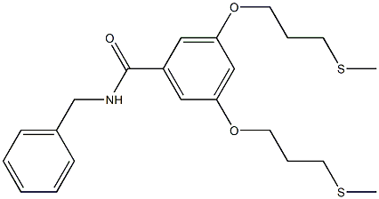 3,5-Bis[3-(methylthio)propyloxy]-N-benzylbenzamide 结构式