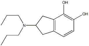 2-(ジプロピルアミノ)インダン-4,5-ジオール 化学構造式