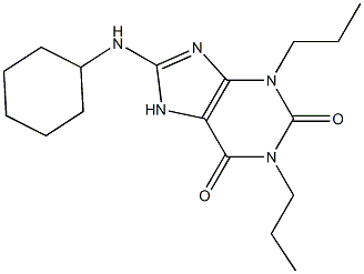 8-Cyclohexylamino-1,3-dipropylxanthine,,结构式