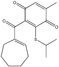 6-Methyl-2-[(1-methylethyl)thio]-3-[(1-cycloheptenyl)carbonyl]-2,5-cyclohexadiene-1,4-dione