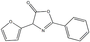 2-フェニル-4-(2-フリル)オキサゾール-5(4H)-オン 化学構造式