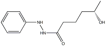 [S,(+)]-5-ヒドロキシヘキサン酸2-フェニルヒドラジド 化学構造式