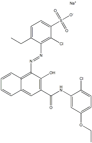 2-Chloro-4-ethyl-3-[[3-[[(2-chloro-5-ethoxyphenyl)amino]carbonyl]-2-hydroxy-1-naphtyl]azo]benzenesulfonic acid sodium salt