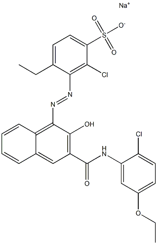 2-Chloro-4-ethyl-3-[[3-[[(2-chloro-5-ethoxyphenyl)amino]carbonyl]-2-hydroxy-1-naphtyl]azo]benzenesulfonic acid sodium salt|