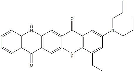 2-(Dipropylamino)-4-ethyl-5,12-dihydroquino[2,3-b]acridine-7,14-dione