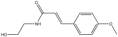 N-(2-ヒドロキシエチル)-4-メトキシ-trans-シンナムアミド 化学構造式