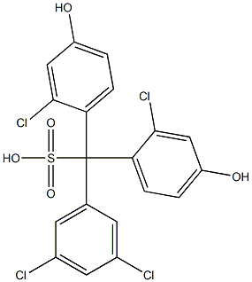 (3,5-Dichlorophenyl)bis(2-chloro-4-hydroxyphenyl)methanesulfonic acid Structure