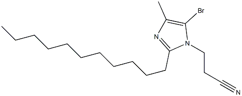 5-Bromo-1-(2-cyanoethyl)-4-methyl-2-undecyl-1H-imidazole,,结构式