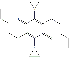 3,6-Dipentyl-2,5-di(1-aziridinyl)-p-benzoquinone 结构式
