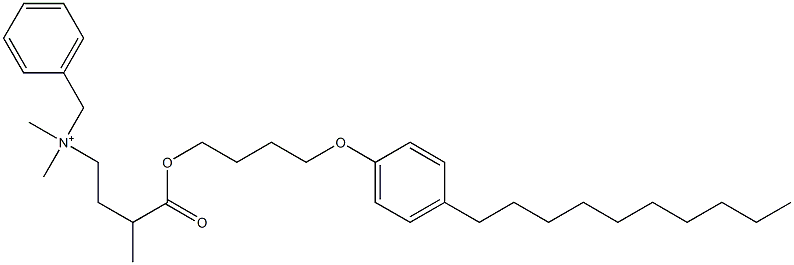 N,N-Dimethyl-N-benzyl-N-[3-[[4-(4-decylphenyloxy)butyl]oxycarbonyl]butyl]aminium Structure