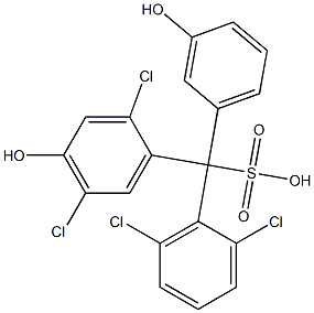 (2,6-Dichlorophenyl)(2,5-dichloro-4-hydroxyphenyl)(3-hydroxyphenyl)methanesulfonic acid