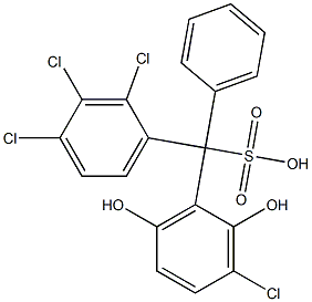 (3-Chloro-2,6-dihydroxyphenyl)(2,3,4-trichlorophenyl)phenylmethanesulfonic acid