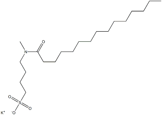 4-(N-Pentadecanoyl-N-methylamino)-1-butanesulfonic acid potassium salt Struktur