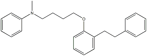 4-[2-(2-Phenylethyl)phenoxy]-N-methyl-N-phenylbutan-1-amine Struktur