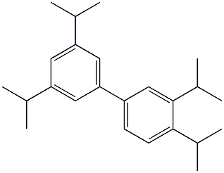 3,5,3',4'-テトライソプロピル-1,1'-ビフェニル 化学構造式