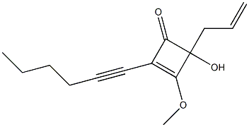 4-Hydroxy-1-methoxy-2-(1-hexynyl)-4-(2-propenyl)-1-cyclobuten-3-one