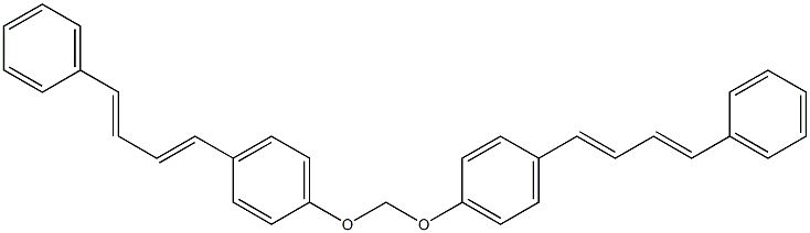 Bis[4-(4-phenyl-1,3-butadien-1-yl)phenoxy]methane 结构式