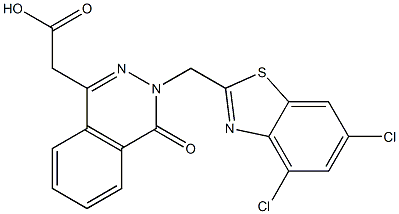 3-[(4,6-Dichloro-2-benzothiazolyl)methyl]-3,4-dihydro-4-oxophthalazine-1-acetic acid Structure
