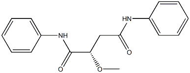 [S,(-)]-2-メトキシ-N,N'-ジフェニルスクシンアミド 化学構造式