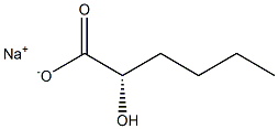 [S,(-)]-2-Hydroxyhexanoic acid sodium salt Struktur