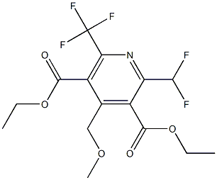 2-ジフルオロメチル-6-(トリフルオロメチル)-4-メトキシメチルピリジン-3,5-ジカルボン酸ジエチル 化学構造式