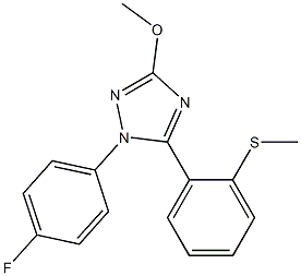 1-(4-Fluorophenyl)-5-(2-methylthiophenyl)-3-methoxy-1H-1,2,4-triazole 结构式