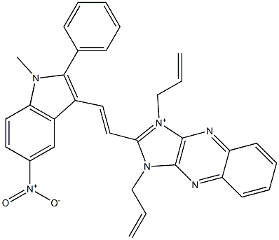 1,3-Bis(2-propenyl)-2-[2-(1-methyl-5-nitro-2-phenyl-1H-indol-3-yl)ethenyl]-1H-imidazo[4,5-b]quinoxalin-3-ium