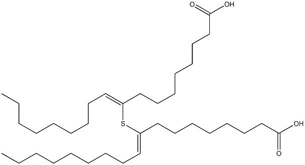 9,9'-チオジ[(Z)-9-オクタデセン酸] 化学構造式