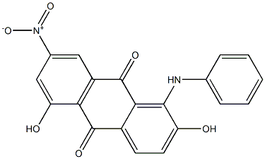 1-Anilino-2,5-dihydroxy-7-nitroanthraquinone Struktur