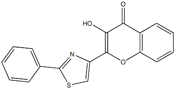2-[2-(Phenyl)thiazol-4-yl]-3-hydroxychromone Struktur