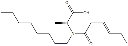 N-(3-Hexenoyl)-N-octylalanine,,结构式