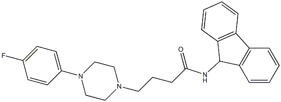 4-[4-(4-Fluorophenyl)-1-piperazinyl]-N-(9H-fluoren-9-yl)butyramide Structure