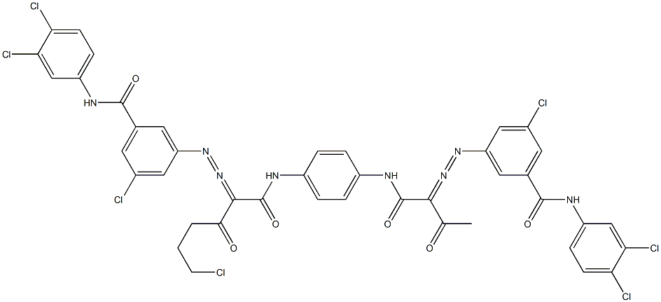 3,3'-[2-(2-Chloroethyl)-1,4-phenylenebis[iminocarbonyl(acetylmethylene)azo]]bis[N-(3,4-dichlorophenyl)-5-chlorobenzamide]