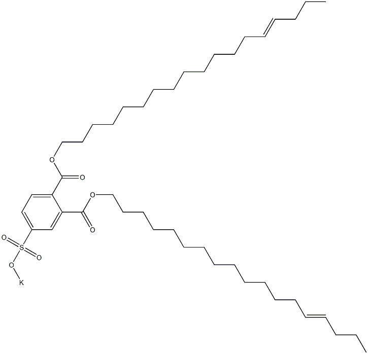 4-(ポタシオスルホ)フタル酸ジ(14-オクタデセニル) 化学構造式