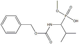 [1-(Benzyloxycarbonylamino)-2-methylpropyl]phosphonic acid hydrogen methyl ester 结构式